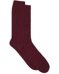Lanvin - Ribgebreide Sokken - Lyst