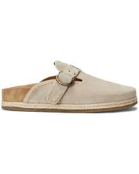 Polo Ralph Lauren - Turbach Shearlnig-Lined Suede Clogs - Lyst