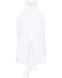 Stella McCartney - Top Smanicato Con Scollo All'Americana - Lyst