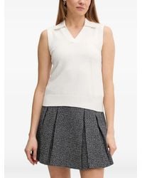 DKNY - V-Neck Knitted Vest - Lyst