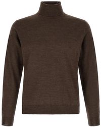 Zanone - High-Neck Ribbed-Trim Sweater - Lyst