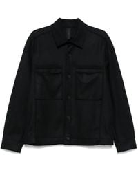 Transit - Wool Raw-Cut Overshirt - Lyst