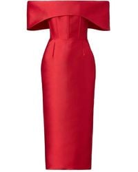 ARAFTU - Off-Shoulder Midi Dress - Lyst