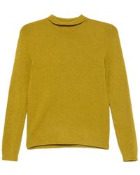 AROVESCIO - Ribbed-Trim Mock-Neck Sweater - Lyst