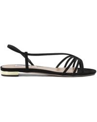 Aquazzura - Talk To Me Strappy Suede Sandals - Lyst