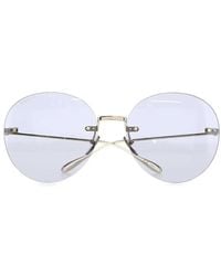 Gucci - Floral-Pendant Round-Frame Sunglasses - Lyst