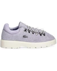 Lacoste - Baskets En Daim À Plaque Logo - Lyst