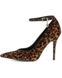 Guess - Nadeea Leopard-Print Ankle-Strap Pumps - Lyst