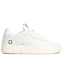 Date - Court 2.0 Basic Perforated Panelled Low-Top Sneakers - Lyst