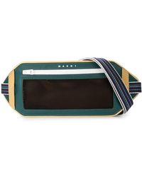 Marni Gürteltasche in Colour-Block-Optik - Braun