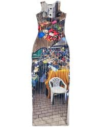 Borbala - Textured Round-Neck Maxi Dress - Lyst