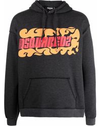 DSquared² - Sudadera Holgada Con Logo Y Capucha - Lyst