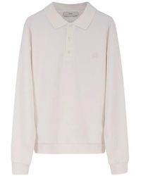 DUNST - Logo-Patch Long-Sleeved Polo Shirt - Lyst