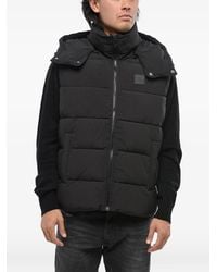 DIESEL - Quilted Hooded Gilet - Lyst