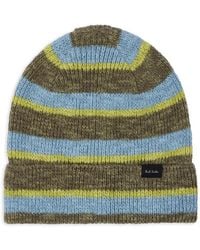 Paul Smith - Striped Knitted Beanie Hat - Lyst