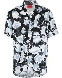 HUGO - Camisa con estampado floral y botones - Lyst