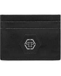 Philipp Plein - Saffiano Leather Card Holder Hexagon - Lyst