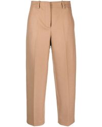 Erika Cavallini Semi Couture - Pressed-Crease Gabardine Trousers - Lyst