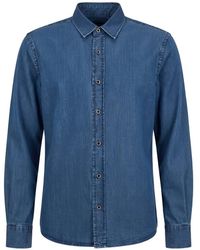 Peserico - Washed Denim Shirt - Lyst