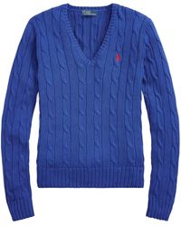 Polo Ralph Lauren - Logo-Embroidered Cable-Knit Sweatshirt - Lyst