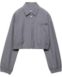 Prada - Light-Mohair Blouson Jacket - Lyst