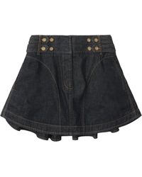 Zimmermann - Denim Mini Skirt - Lyst