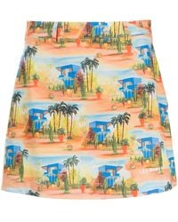 Les Benjamins - Minifalda Con Estampado Gráfico - Lyst