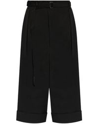 Yohji Yamamoto - Gabardine Broek Met Wijde Pijpen En R-Rug - Lyst