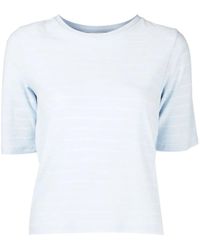 Vince - Striped Short-Sleeve T-Shirt - Lyst