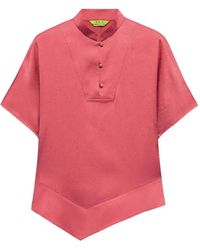 Shanghai Tang - Jacquard-Effect Frog-Button Top - Lyst