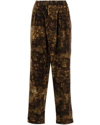 Pierre Louis Mascia - Floral-print Tapered Velvet Trousers - Lyst