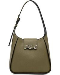 Karl Lagerfeld - Logo-Lettering Leather Shoulder Bag - Lyst