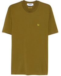 MSGM - T-Shirt À Logo Brodé - Lyst