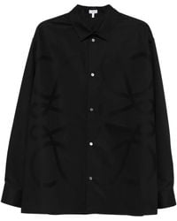 Loewe - Anagram Long-Sleeve-Cotton Shirt - Lyst