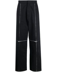 Bluemarble - Metallic-detail Wide-leg Trousers - Lyst