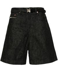 Sacai - Belted Denim Shorts - Lyst