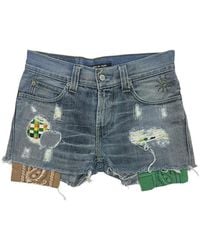 HTC - Bandana-Insert Distressed Mini Shorts - Lyst