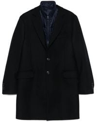Fay - Single-Breasted Layered Coat - Lyst