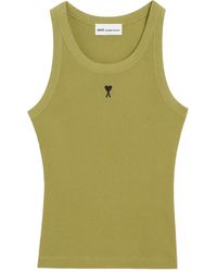 Ami Paris - Ami De Coeur Ribbed Tank Top - Lyst