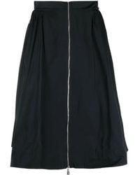 John Richmond - Zip A-Line Midi Skirt - Lyst