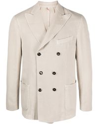 Dell'Oglio - Peak-Lapels Double-Breasted Blazer - Lyst