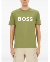 BOSS - Camiseta de algodón con logo estampado - Lyst