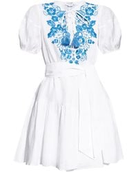Kate Spade - Minikleid Aus Leinen - Lyst