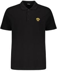 Versace - T-Shirt With Iconic Logo Embroidered On The Chest - Lyst