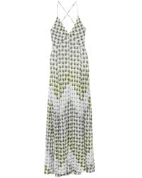 Missoni - Geometric-Print Halterneck Maxi Dress - Lyst