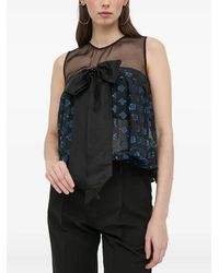 Custommade• - Bow-Embellished Sleeveless Blouse - Lyst