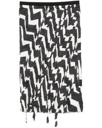 JNBY - Geometric-Print Midi Skirt - Lyst