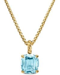 David Yurman - 18Kt Marbella Topaz Pendant - Lyst
