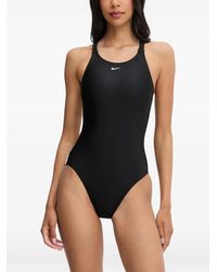 Nike - Logo-Tape Racerback Swimsuit - Lyst