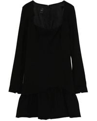 Pinko - Mini-Jurk Met Vierkante Hals - Lyst